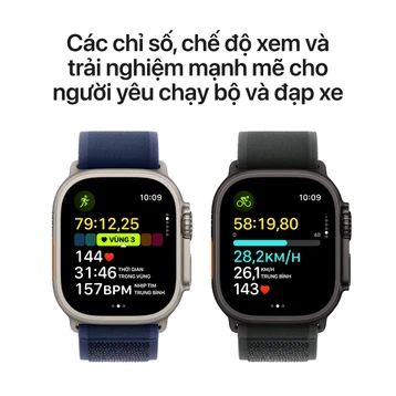 Apple Watch Ultra 2 (2024) LTE 49mm Viền Titanium Dây Đeo Ocean - Titan Đen